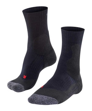 Men Falke TE2 Tennis Socks Socks Black | WRIKQH706