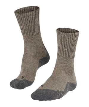 Men Falke TK1 Adventure Wool Trekking Socks Socks Beige | SURBMF057