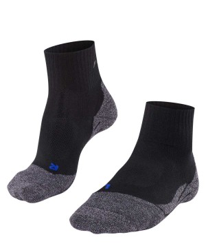 Men Falke TK2 Explore Cool Short Trekking Short sock Socks Black | VJKMQC946