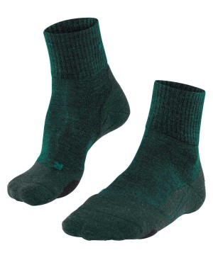 Men Falke TK2 Explore Wool Short Trekking Short sock Socks Green | OWKZRE380