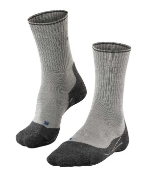 Men Falke TK2 Explore Wool Silk Trekking Socks Socks Grey | REQULS764