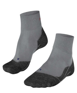 Men Falke TK5 Wander Cool Short Trekking Short sock Socks Grey | EQGVDJ317