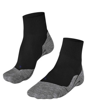 Men Falke TK5 Wander Cool Short Trekking Short sock Socks Black | DWKXLP205