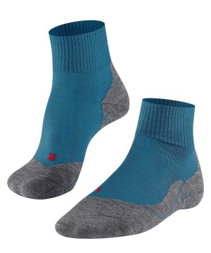 Men Falke TK5 Wander Short Trekking Short sock Socks Blue | BJHRYK125