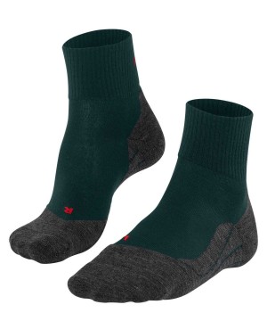 Men Falke TK5 Wander Wool Short Trekking Short sock Socks Green | JYIBPH425