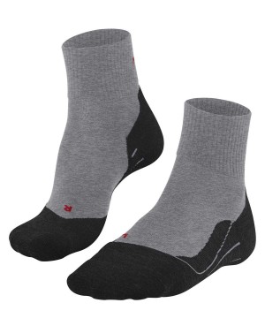 Men Falke TK5 Wander Wool Short Trekking Short sock Socks Grey | QHVAKY583