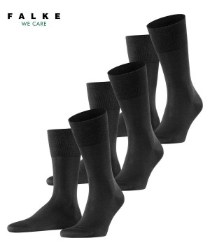 Men Falke Tiago 3-Pack Socks Socks Black | VPSZAD061