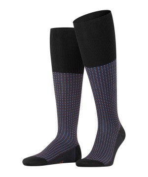 Men Falke Uptown Tie Knee-high Socks Socks Black | WSBHPR095