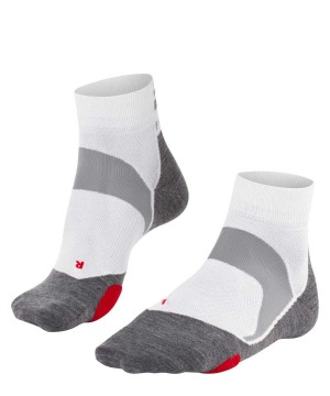 Women Falke BC5 Endurance Biking Short sock Sports Socks White | CXDUGV967