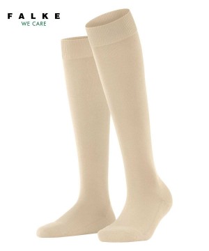 Women Falke ClimaWool Knee-high Socks Socks Beige | FEIYNQ820