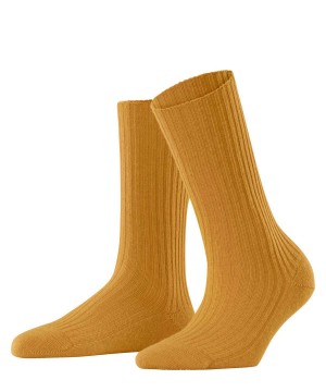 Women Falke Cosy Wool Boot Socks Socks Yellow | AOTMYK697