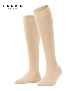 Women Falke Cotton Touch Knee-high Socks Socks Beige | ABRFEV481