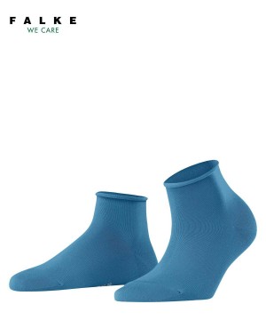 Women Falke Cotton Touch Short sock Socks Blue | JNLDWI680