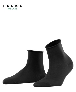 Women Falke Cotton Touch Short sock Socks Black | SUCKBO312