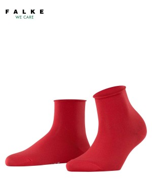 Women Falke Cotton Touch Short sock Socks Red | ZUBSHT105