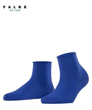 Women Falke Cotton Touch Short sock Socks Blue | XQGLHV712