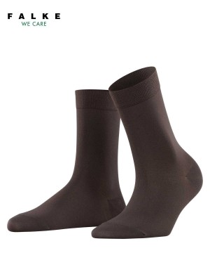 Women Falke Cotton Touch Socks Socks Brown | UERCNG870