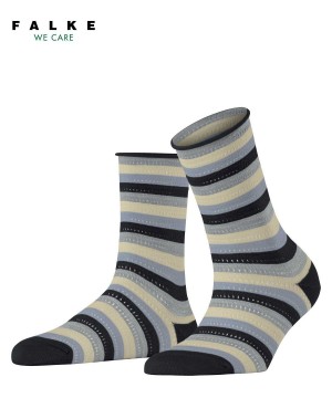 Women Falke Dopamine Stripe Socks Socks Black | QDBTOJ297