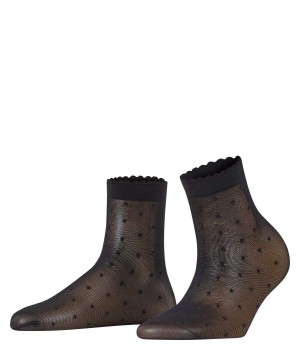 Women Falke Dot 15 DEN Ankle socks Socks Black | YXCEUM247