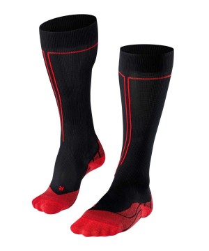 Women Falke Energizing Knee-high Socks Health Sports Socks Black | CAVFUO163