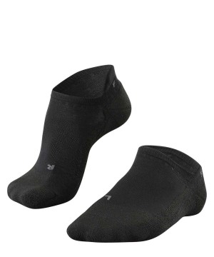 Women Falke GO2 Invisible Golf Invisibles Sports Socks Black | UNDTEM732