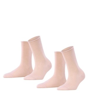 Women Falke Happy 2-Pack Socks Socks Pink | YMFLZH180