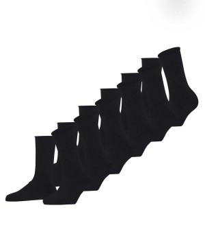 Women Falke Happy 6-Pack Socks Socks Black | BOPWMZ734