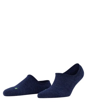 Women Falke Keep Warm Invisibles No Show Socks Blue | MQFUET062