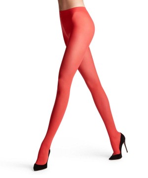 Women Falke Matt Deluxe 30 DEN Tights Tights Red | TGEQIO096