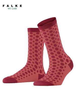 Women Falke Mirage Dot Socks Socks Red | OUVFCY017