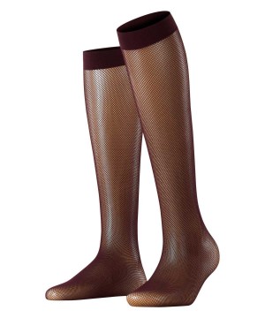 Women Falke Net Knee-high Socks Socks Red | DXNLHM346