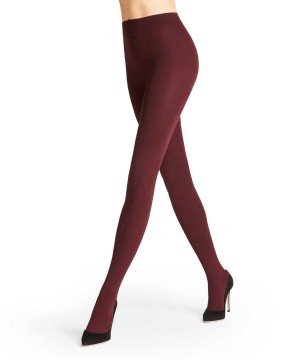 Women Falke Pure Matt 100 DEN Tights Tights Red | QTSJXV976