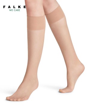 Women Falke Pure Matt 20 DEN Knee-high Socks Socks Beige | RVFKGH458