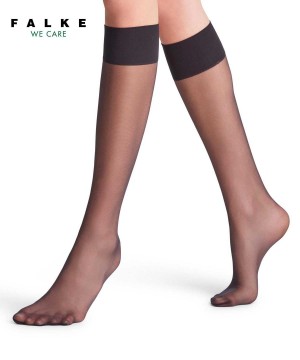 Women Falke Pure Matt 20 DEN Knee-high Socks Socks Black | WZEGQD305