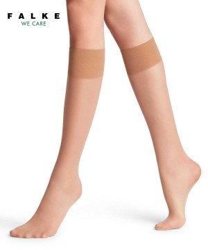 Women Falke Pure Matt 20 DEN Knee-high Socks Socks Beige | SXBVKN734