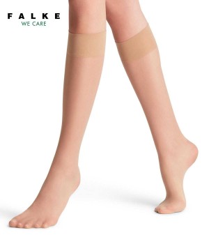 Women Falke Pure Matt 20 DEN Knee-high Socks Socks Beige | RPUJGN201