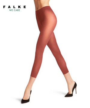 Women Falke Pure Matt 50 DEN Capri Leggings & Capri Red | KPFQWO561