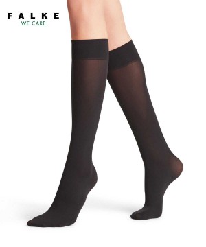 Women Falke Pure Matt 50 DEN Knee-high Socks Socks Black | WNOSJR802