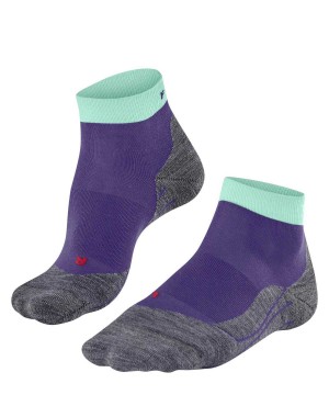 Women Falke RU4 Endurance Short Running Short sock Sports Socks Purple | YQFURM316