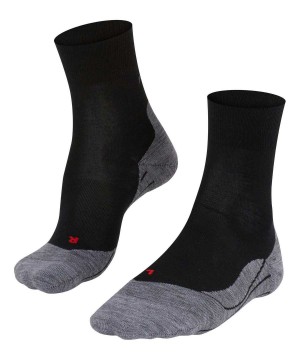 Women Falke RU4 Endurance Wool Running Socks Sports Socks Black | PHTJSZ467