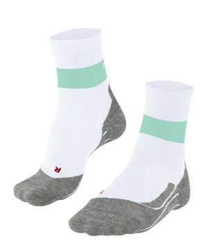 Women Falke RU Compression Stabilizing Running Socks Sports Socks White | ZDHOPQ439