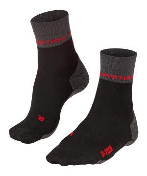 Women Falke RU True Motion Nevos Running Socks Sports Socks Black | ZSAFIO931