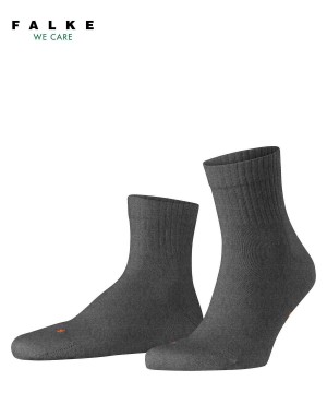 Women Falke Run Rib Short sock Socks Grey | AOSCEM180