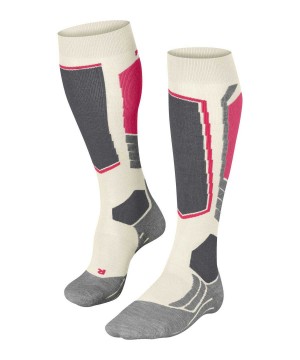 Women Falke SK2 Intermediate Skiing Knee-high Socks Sports Socks White | NPYWIK402