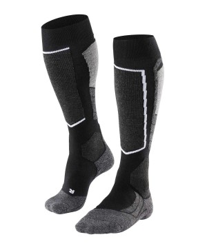 Women Falke SK2 Intermediate Skiing Knee-high Socks Sports Socks Black | BNYADH174