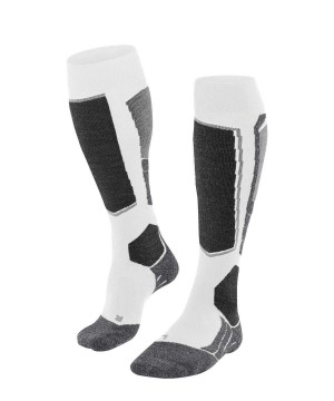 Women Falke SK2 Intermediate Vegan Skiing Knee-high Socks Sports Socks White | KZMPOS520