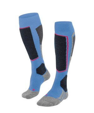 Women Falke SK2 Intermediate Vegan Skiing Knee-high Socks Sports Socks Blue | OAIYJX039