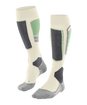 Women Falke SK4 Advanced Skiing Knee-high Socks Sports Socks White | JFECWN953