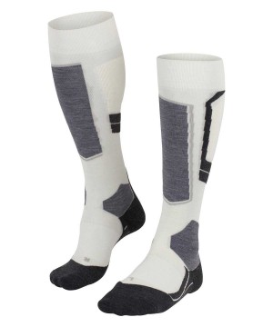 Women Falke SK4 Advanced Skiing Knee-high Socks Sports Socks White | HZBDQE934