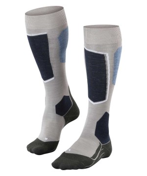 Women Falke SK6 Pro Skiing Knee-high Socks Sports Socks Grey | NGTJBX793